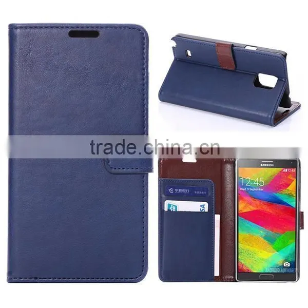 High Quality Mobile Phone Case From China Supplier, pu Leather Wallet Case for Samsung Galaxy Note 4 Mobile Phone D0155 photo-4