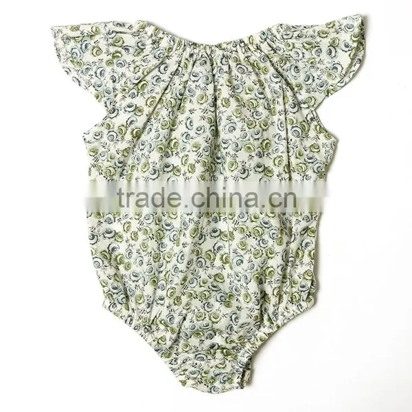 Kaiya Latest Baby Clothes Wholesale Flowery Print Romper Toddler Clothes photo-2