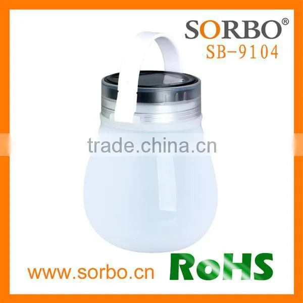 Water Bottle Manufacturing Siliccone Foldable Water Bottle With Solar Lantern photo-4