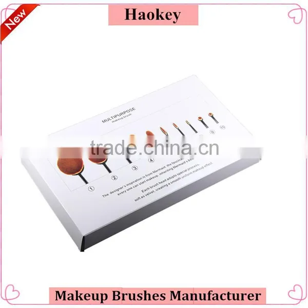 10pcs per Set Nylon Oval Make up Brush for Cosmetic and Foundation Brush With Makeup Brush Box photo-5