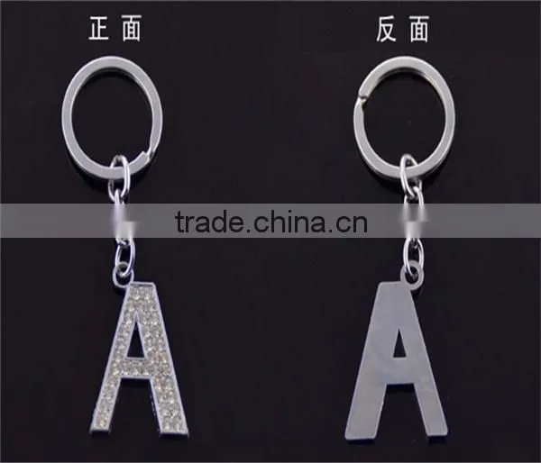 Joalheria From A to Z Fashion Letter Keychain Ring Creative Alphabet Jewelry photo-2