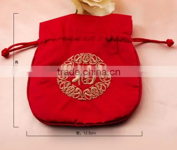 2015 Christmas Jute Drawstring Gift Pouch Bag photo-4