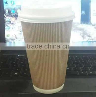 OEM Acceptable Coffee Disposable Paper Cups With Lid and Logo photo-5