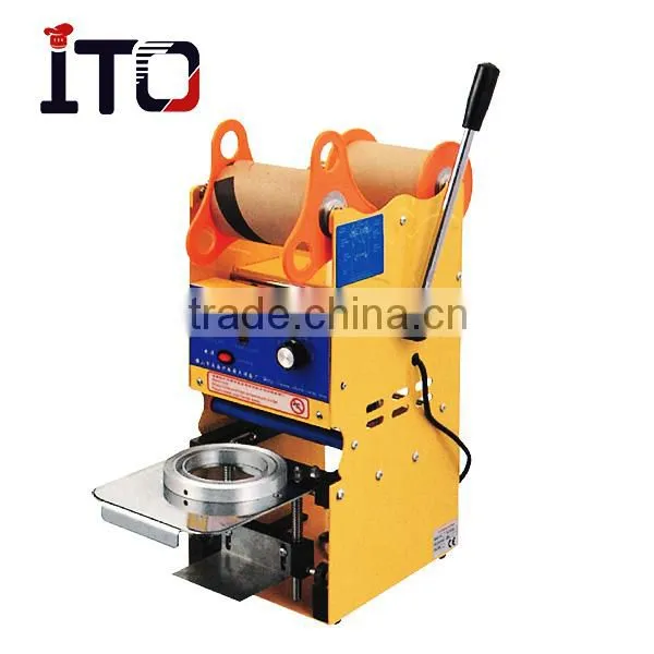 SY-F02 Hand Manual Plastic Container Hot Air Tape Sealing Machine