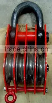 Drop Forged Hardware Alloy Steel/carbon Steel Lifting Hoist Four Wheel Close Link/hook/ring Type Steel Hoist Pulley Block photo-4