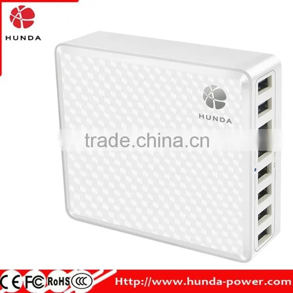 HUNDA New Arrival 5V/12A 8 Ports Intelligent Multi Desktop USB Charger- White photo-3