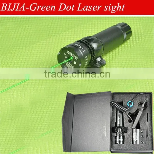 BIJIA 2 Mounts Switch Tactical Power 532nm Green Dot Adjustable Laser Sight Scope w/ photo-6