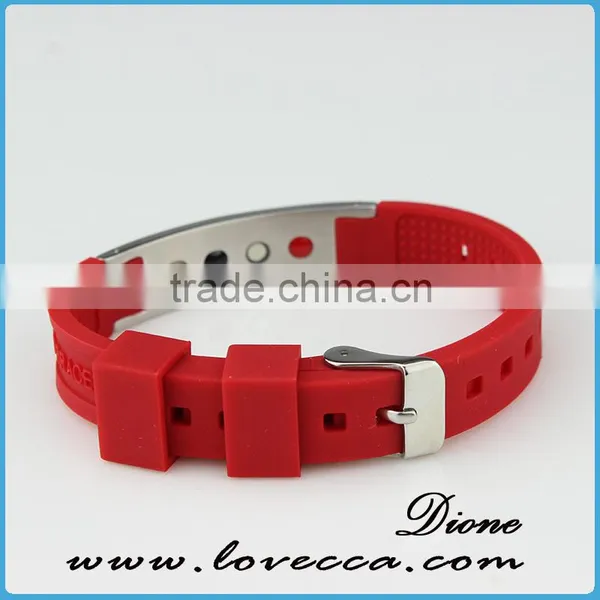 High Quality Health Care Men and Female Silicone Magnetic Bio Bracelets photo-4