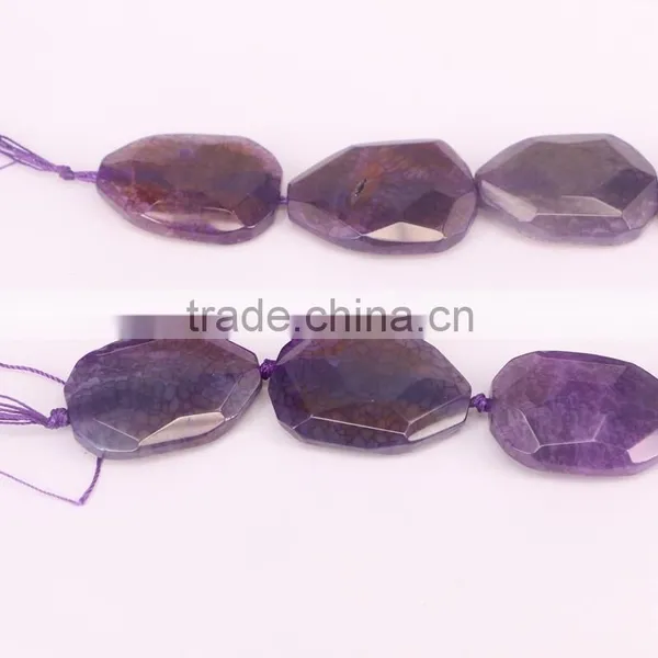Natural Gemstone Semi Precious Stones Purple Agate Beads Pendant Tear Drop Agate Charms For Jewelry Necklace Making photo-2