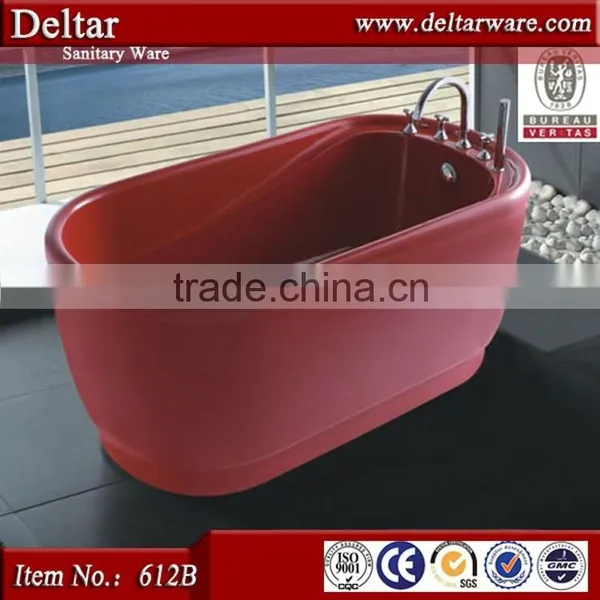 Heart Shaped Bathtub, Red Drop in Bathtub for Sale, Bathtub Headrest Cheap Cast Ion Bathtub photo-4