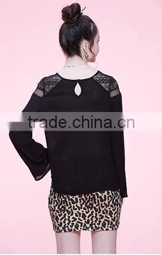 Pretty Steps 2016 Women Long Sleeve Knitted Blouse Ladies Blouses and Shirts Fashion Loose Tops for Girls photo-2