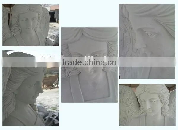 Sweet Large White Marble Angel Statue photo-2