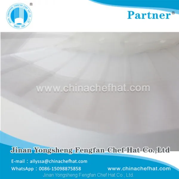 60g Disposable Non Woven Flat Top Chef Hat 28cm*23cm photo-3