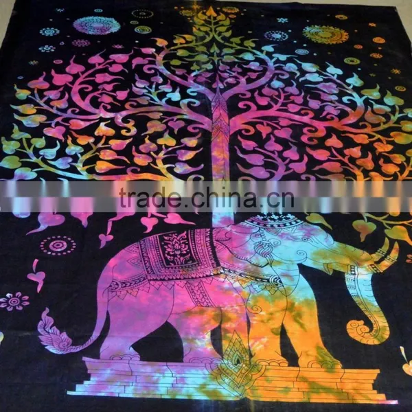 Hippie Dorm Tapestries Tree Of Life Elephant Wall Hanging Tapestry Bohemian Wall Tapestry Bedding Beach Blanket photo-2
