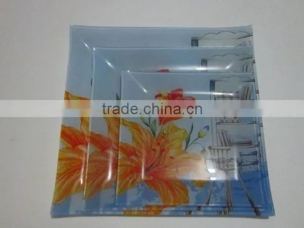 Salad Glass Bowl and Plate,glass Plate,hot Bending Glass Plate,high Quality Plate Made in Zibo City Shandong China photo-3