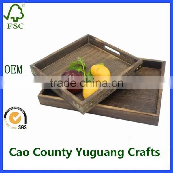 Antique Wood Serving Trays Designer Food Serving Trays photo-2