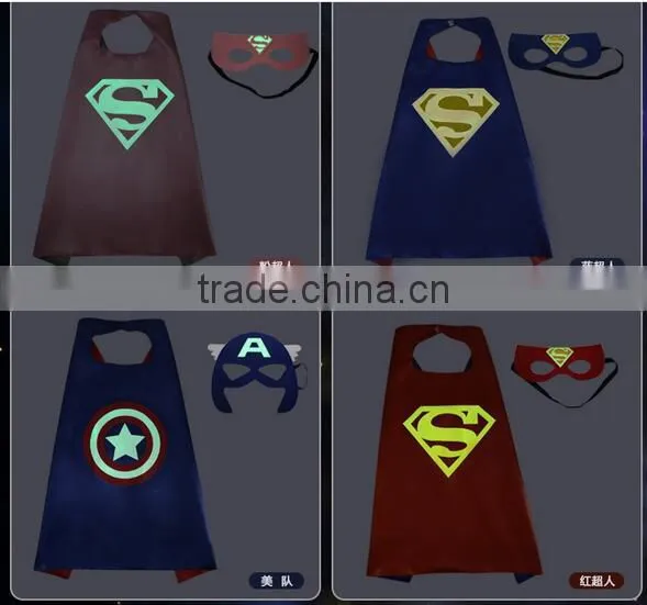 Hotsale New Thor Double Layer Kids Superhero Luminous Cape and Mask photo-2