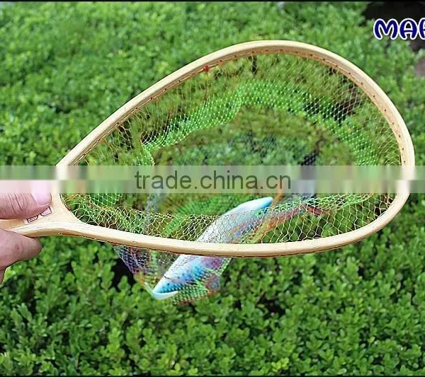 Nylon Fishing Landing Net With Wood Frame photo-3
