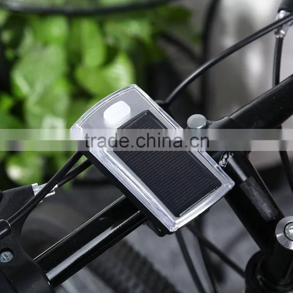 4-LED Solar Bike Head Light Front Torch Lamp Outdoor Equipment Front Reer Handlebar Bicycle Light Bicycle Accessories photo-2