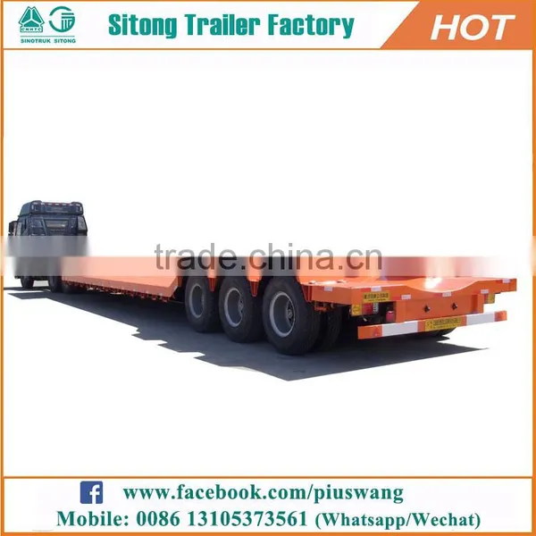 Heavy Loading Capacity Low Trailer Axles Machine Transport Lowboy Gooseneck Trailer photo-5
