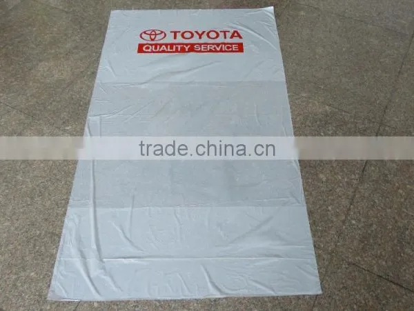 Qingdao Huaxuyang Wholesale LDPE White Color With TOYOTA Logo Waterproof Plastic Disposable Car Seat Covers photo-6