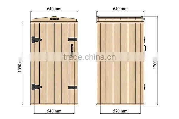 Raccoon Resistant Wooden Garbage Can Storage Sheds photo-4