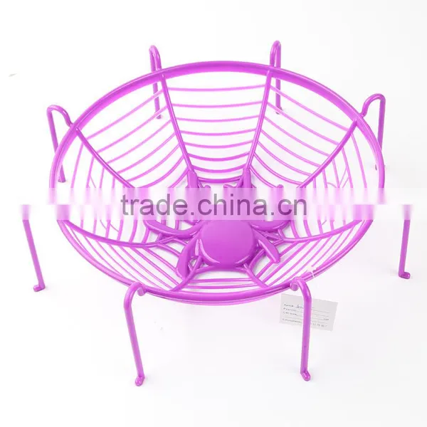 Eco-friendly Halloween Plastic Spider Basket photo-3