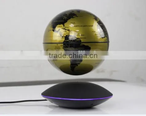 Magnetic Floating Levitation Globe Unique Maglev Globe Gold Color photo-2