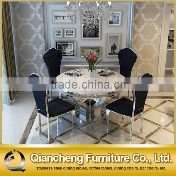 Marble Round Rotating Dining Table Set photo-5
