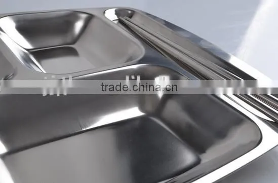 SS18/8 Stainless Steel Fast Food Tray/Mess Tray/Snack Tray,Winolaz photo-5