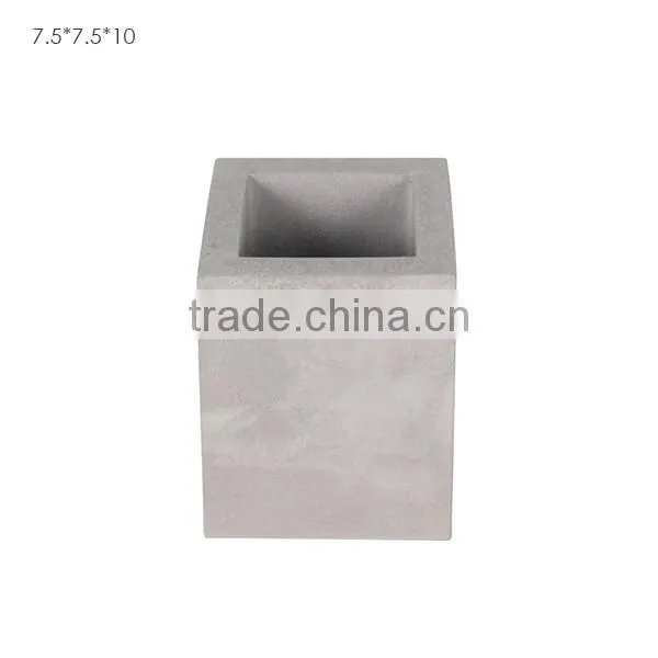 Highend Hotel Bathroom Deco Concrete Bath Accessory Set Soap Dispenser Toothbrush Holder photo-3