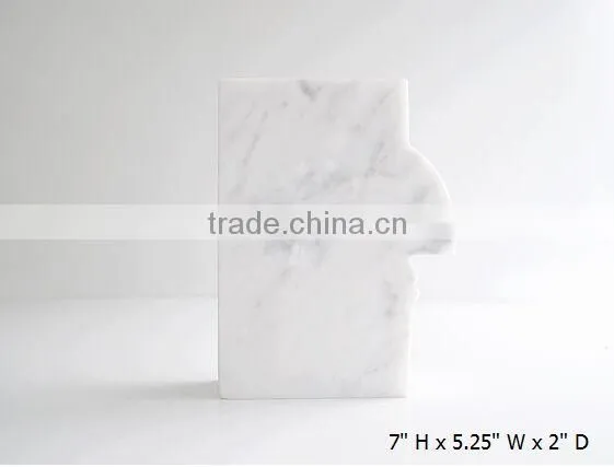 Office Display Wholesale Carrara Marble Bookends Abstract Sculpture Bookends Contemporary photo-2