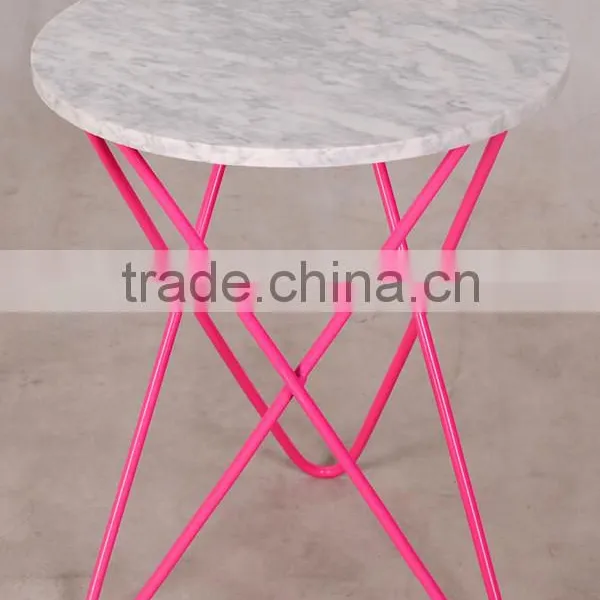 Modern Style Factory Price Metal Iron Coffee Table With Wire U Shape Metal Legs photo-3