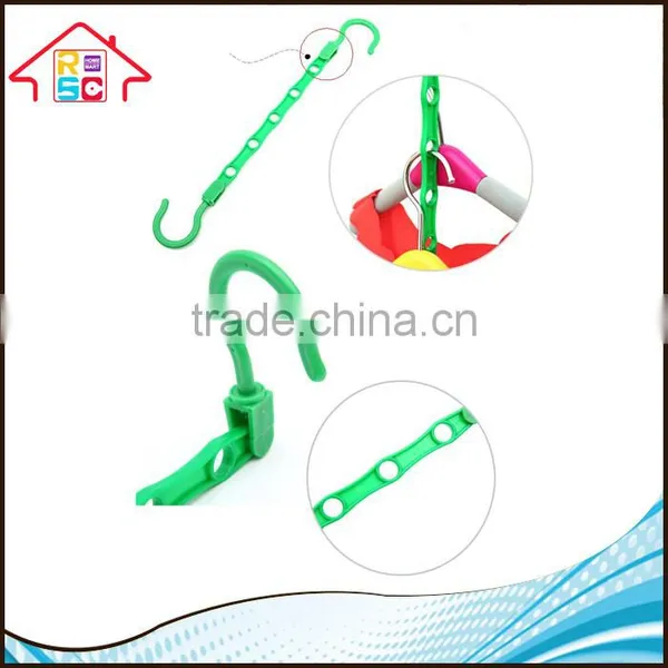 NBRSC Plastic Multi-functional Folding Clothes Hanger Hanging Device Closet Space Saver Set of 2 photo-6