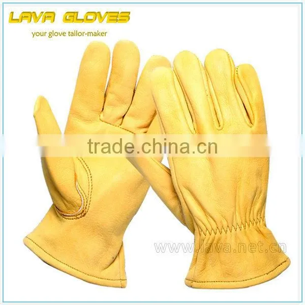 Professional Goatskin Leather Mechanic Work Glove for Industry Working photo-5