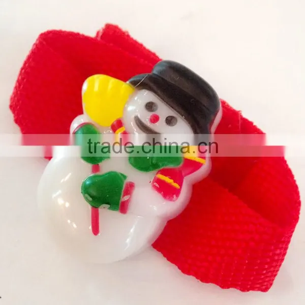 Christmas Parties Party Supply Led Light Snowman Elastic Braid Bracelet