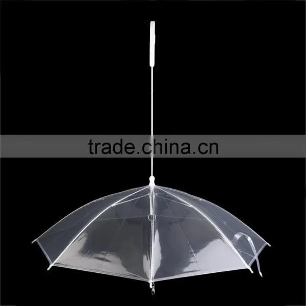 1Pcs Cute Fashion Attractive Comfortable Transparent PVC Dog Puppy Pet Umbrella for Outdoor Rain Travel Hiking Pet Supplies photo-5