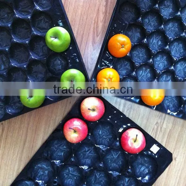 Fresh Produce Packaging Black Disposable Plastic Divided Food Tray photo-3