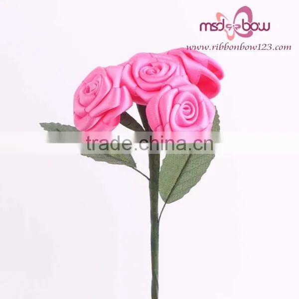 White Satin Ribbon Bridesmaid Bouquets photo-3