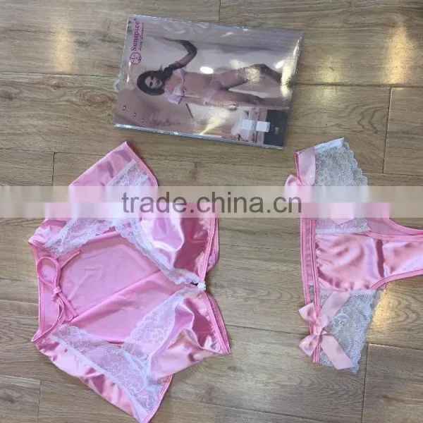 Hot Sexy Transparent Pink Teen Girls Sexy Lingerie photo-3