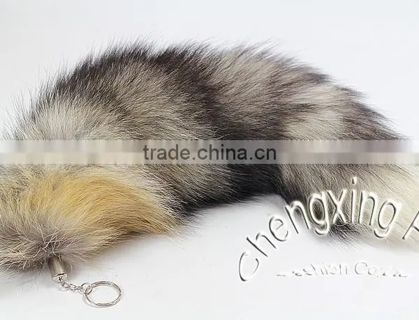 CX-R-41 Genuine Fox Fur Tail Key Ring photo-4