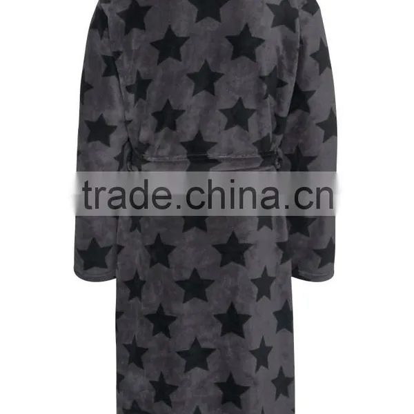 Men's Star Printed Warm Custom Printed Pajamas photo-3