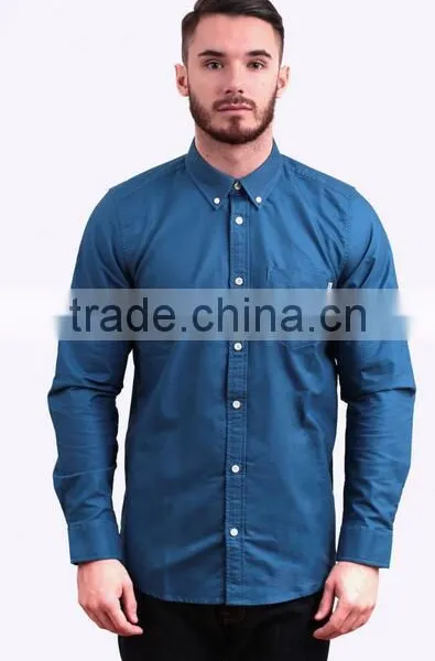 Provide OEM Service Bulk Customize Denim Stripe Shirt photo-6