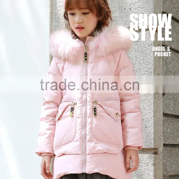 Wholesales Children's Warm Winter Clothing Girls Long Coats Girls Fancy Down Jacket photo-3