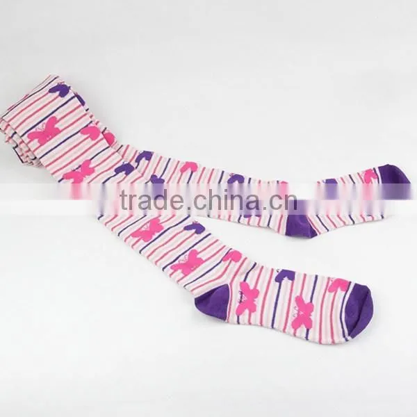 Young Girl Panthose Bright Tights Long Socks Strip photo-3