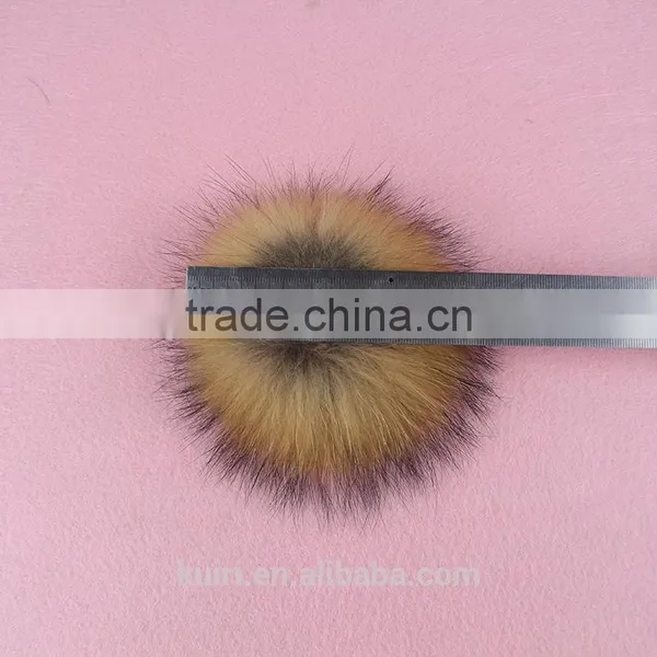10-15cm Genuine Raccoon Fur Pom Poms Fur Balls DIY for Children Knitted Cap Gloves Keychain Beanies Jewelry Accessories photo-6
