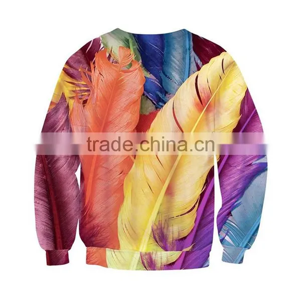 Cheap 100% Polyester Sublimation Wholesale Manufacturer Women Crew Neck Sweatshirt photo-3