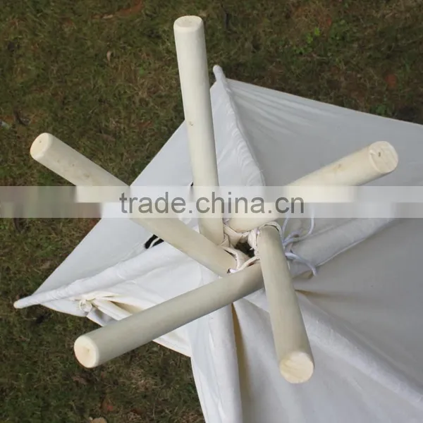 ShiJ Tipi 5-Walls Beige 100% Cotton Teepee Tent photo-2