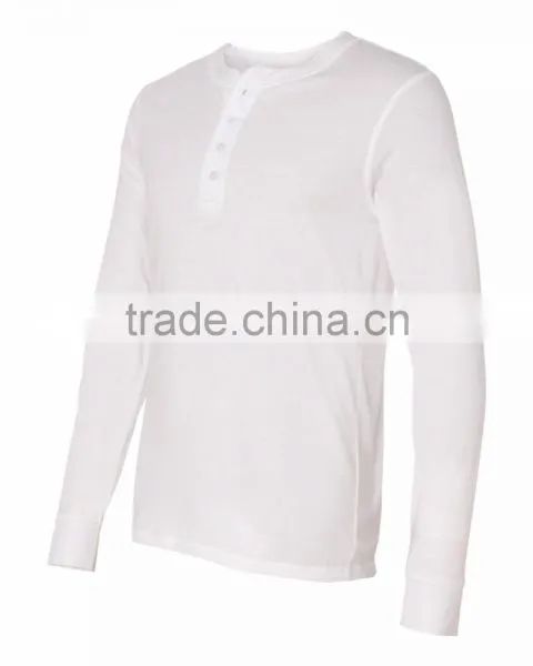 Bella+Canvas Men's Jersey Long Sleeve Henley Tee - 100% Combed and Ring-spun Cotton and Comes With Your Printed Logo photo-3