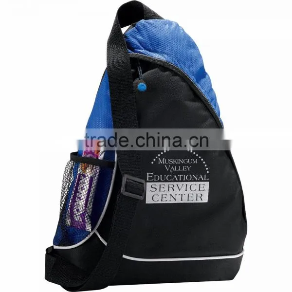 Sling Shot Sling Backpack - Has Main Zippered Compartment With Side Mesh Water Bottle Pocket and Comes With Your Logo. photo-5